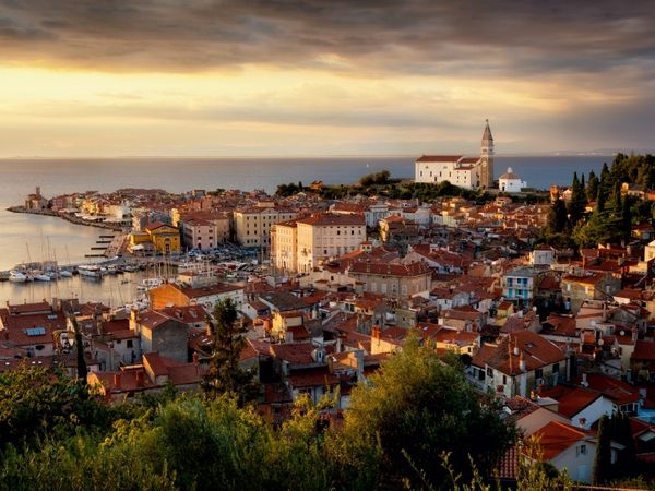 Produktbild: CALVENDO Puzzle Piran im Abendlicht | 1000 Teile Lege-Gr&ouml;&szlig;e 64 &times; 48 cm Foto-Puzzle f&uuml;r gl&uuml;ckliche Stunden