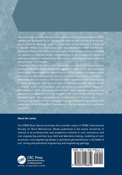 Produktbild: Discontinuous Deformation Analysis in Rock Mechanics Practice