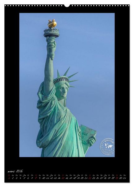 Produktbild: New York &ndash; Portraits incontournables (Calendrier mural 2026 DIN A2 horizontal) calendrier de bureau