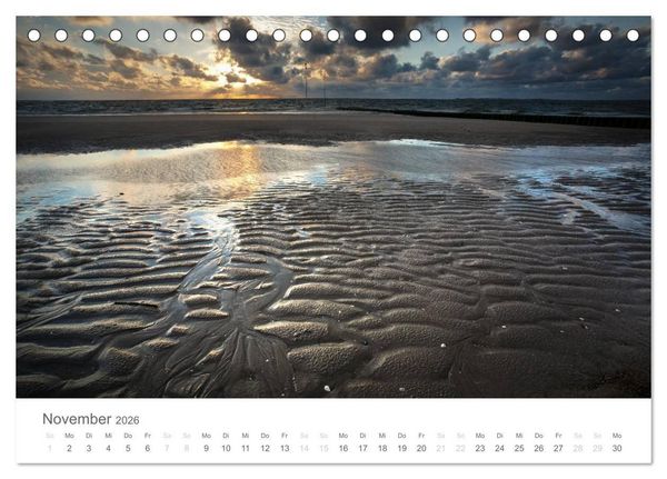 Produktbild: Amrum - Nordseeinsel im Wechsel der Gezeiten (Tischkalender 2026 DIN A5 quer), CALVENDO Monatskalender
