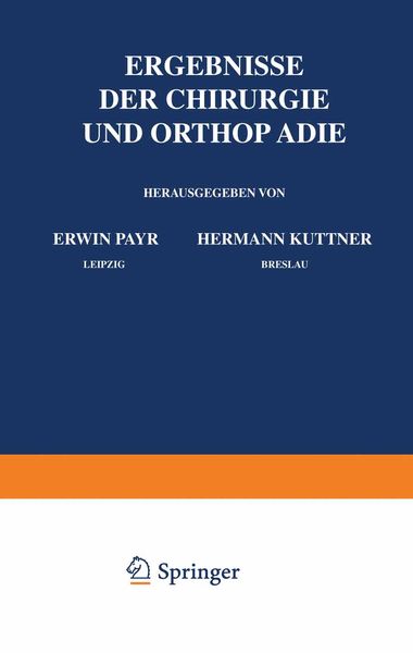 Produktbild: Ergebnisse der Chirurgie und Orthop&auml;die
