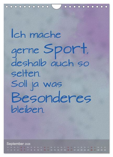 Produktbild: Heute ist ein guter Tag (Wandkalender 2026 DIN A4 hoch), CALVENDO Monatskalender