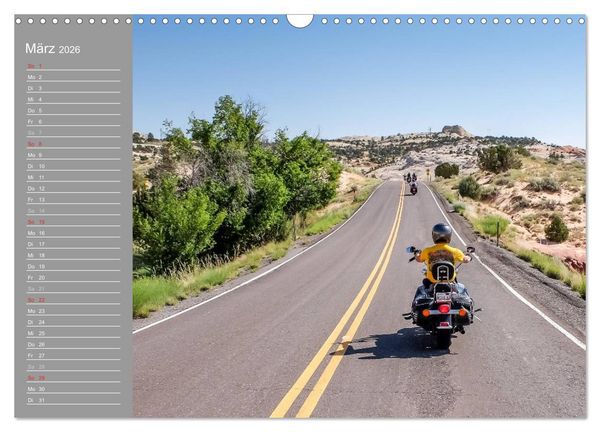 Produktbild: Biker Paradies - Die Canyons der USA (Wandkalender 2026 DIN A3 quer), CALVENDO Monatskalender