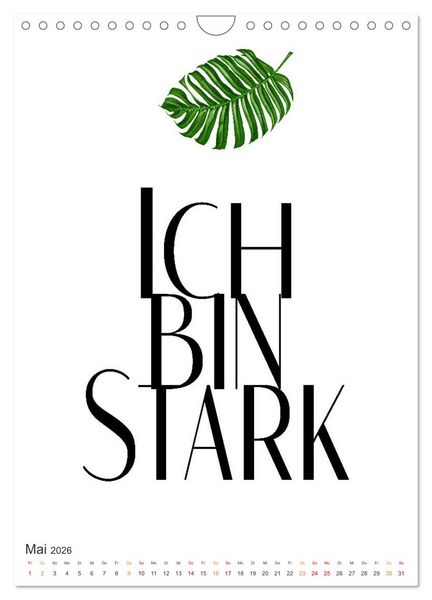 Produktbild: Motivation (Wandkalender 2026 DIN A4 hoch), CALVENDO Monatskalender