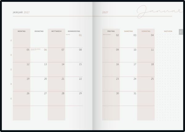 Produktbild: rido/id&eacute; 7028507027 Buchkalender Premium Young Line 2027 "Watercolor" A5, Papier