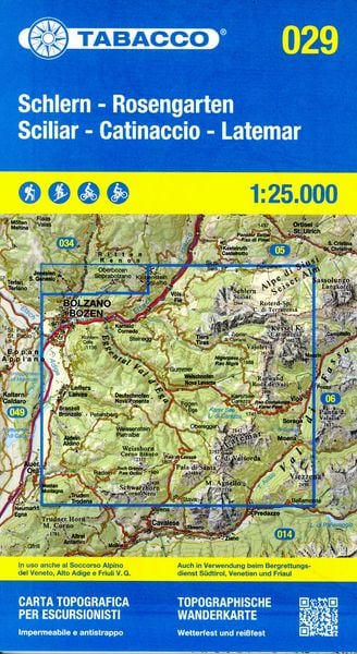 Produktbild: Tabacco Wandern 1 : 25 000 Schlern Rosengarten