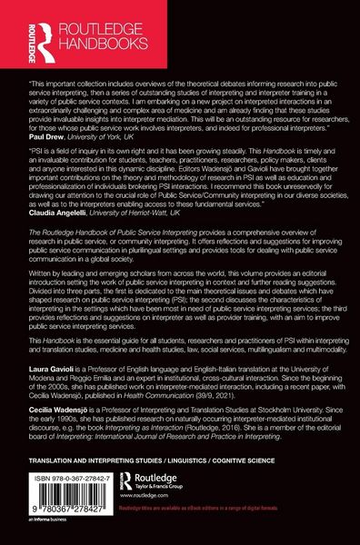 Produktbild: The Routledge Handbook of Public Service Interpreting