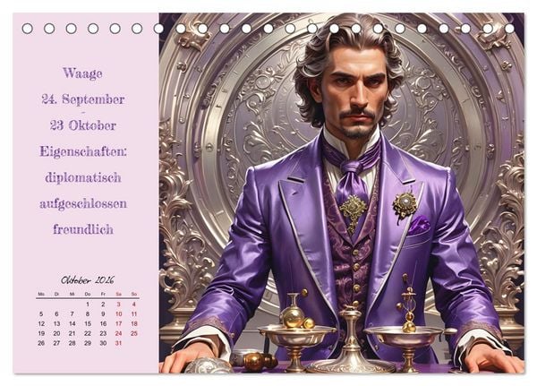 Produktbild: Stellarische M&auml;nnlichkeit (Tischkalender 2026 DIN A5 quer), CALVENDO Monatskalender