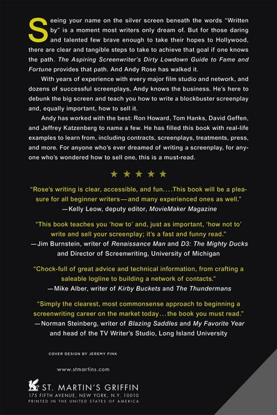 Produktbild: Aspiring Screenwriter's Dirty Lowdown Guide to Fame and Fortune