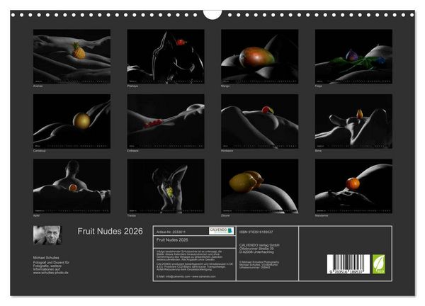 Produktbild: Fruit Nudes 2026 (Wandkalender 2026 DIN A3 quer), CALVENDO Monatskalender