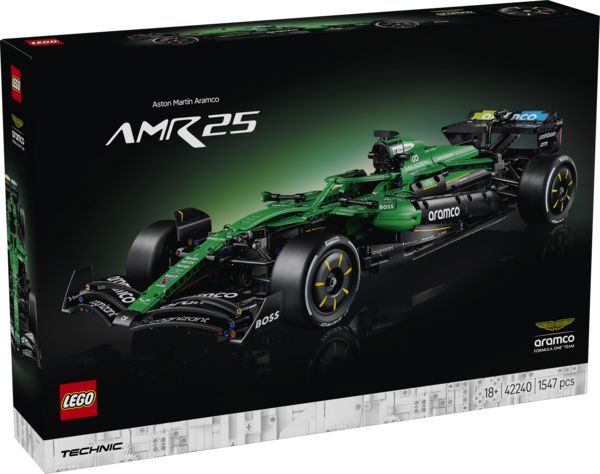 LEGO Technic 42240 Aston Martin Aramco AMR25 Rennwagen, F1 Modellauto