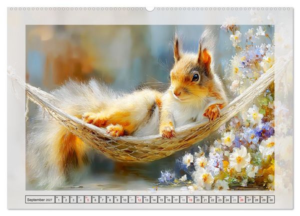 Produktbild: Eichh&ouml;rnchen. Zauberhafte Momente in der Natur (Wandkalender 2027 DIN A2 quer), CALVENDO Monatskalender