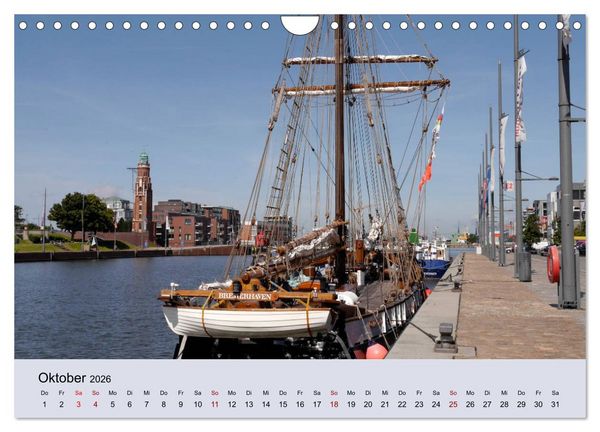 Produktbild: Bremerhaven. Die Seestadt an der Nordseek&uuml;ste (Wandkalender 2026 DIN A4 quer), CALVENDO Monatskalender