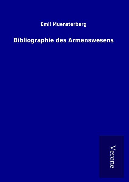 Produktbild: Bibliographie des Armenswesens