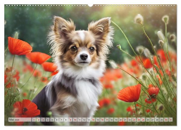 Produktbild: Chihuahuas - Kleine Hunde - gro&szlig;e Temperamentb&uuml;ndel (Wandkalender 2026 DIN A2 quer), CALVENDO Monatskalender