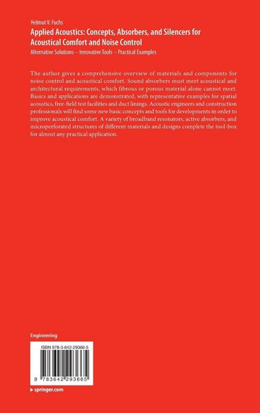 Produktbild: Applied Acoustics: Concepts, Absorbers, and Silencers for Acoustical Comfort and Noise Control