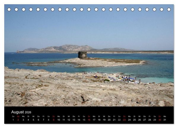 Produktbild: Sardinien 2026 (Tischkalender 2026 DIN A5 quer), CALVENDO Monatskalender