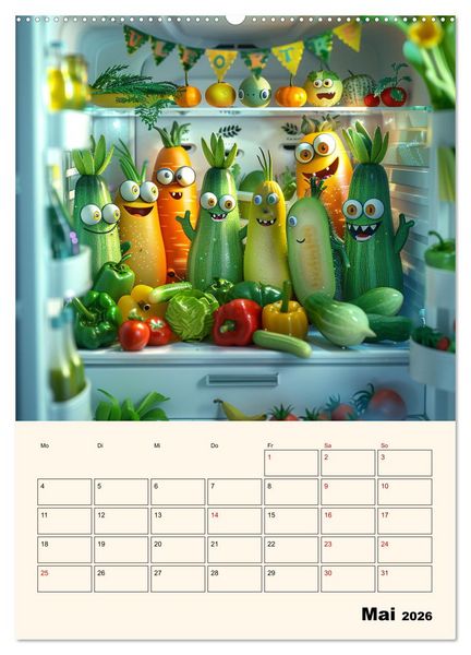 Produktbild: Nachts im K&uuml;hlschrank (Wandkalender 2026 DIN A2 hoch), CALVENDO Monatskalender