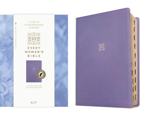 Produktbild: KJV Every Woman's Bible, Filament Enabled (Leatherlike, Periwinkle Purple, Indexed, Red Letter)