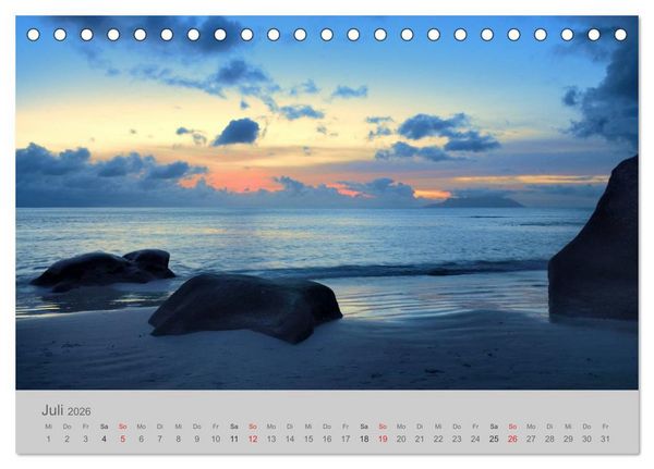 Produktbild: Lichtblicke - Seychellen (Tischkalender 2026 DIN A5 quer), CALVENDO Monatskalender