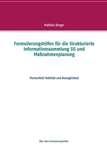 Produktbild: Formulierungshilfen f&uuml;r die Strukturierte Informationssammlung SIS und Ma&szlig;nahmenplanung