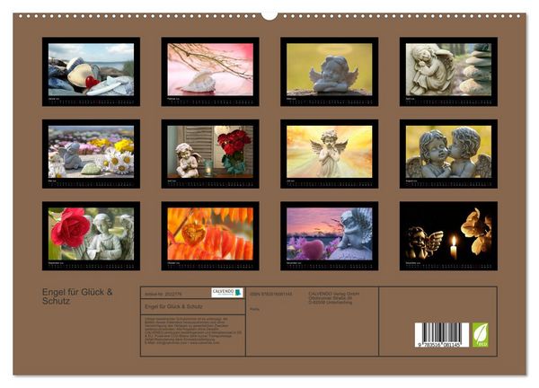 Produktbild: Engel f&uuml;r Gl&uuml;ck & Schutz (hochwertiger Premium Wandkalender 2026 DIN A2 quer), Kunstdruck in Hochglanz