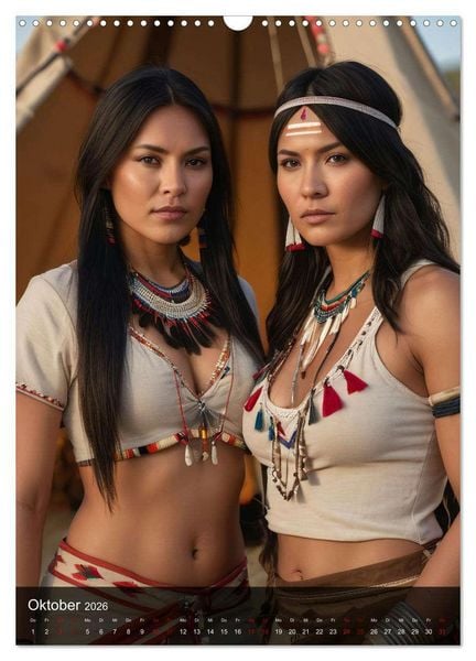 Produktbild: Native American Girls (Wandkalender 2026 DIN A3 hoch), CALVENDO Monatskalender