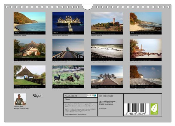 Produktbild: R&uuml;gen (Wandkalender 2026 DIN A4 quer), CALVENDO Monatskalender