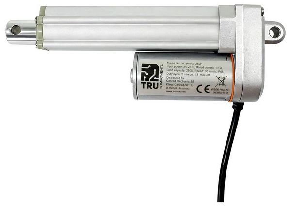 Produktbild: TRU COMPONENTS Elektrozylinder TC24-100-500P TC-13492800 Hubl&auml;nge 100 mm Schubkraft 500 N 24 V/DC 1 St.
