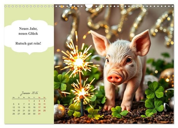 Produktbild: Tierische Herzensbrecher - Charmante Tiere mit ihren Botschaften (Wandkalender 2026 DIN A3 quer), CALVENDO Monatskalender