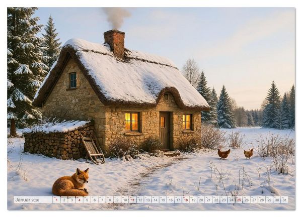 Produktbild: Land Pause - Ein Jahr im Cottagegarten (Wandkalender 2026 DIN A4 quer), CALVENDO Monatskalender