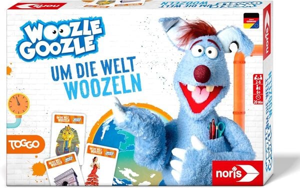 Noris 606102072 - Toggo, Woozle Goozle Um die Welt woozeln! Quiz-Reise um die Welt, Lernspiel