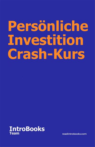 Produktbild: Pers&ouml;nliche Investition Crash-Kurs
