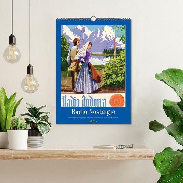 Produktbild: Radio Nostalgie - Empfangsbest&auml;tigungskarten internationaler Rundfunkstationen (Wandkalender 2026 DIN A3 hoch), CALVENDO Monatskalender