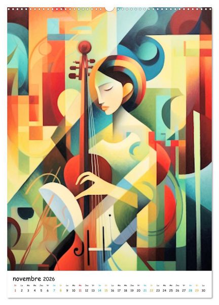 Produktbild: Ballade symphonique (Calendrier mural 2026 DIN A2 horizontal) calendrier de bureau