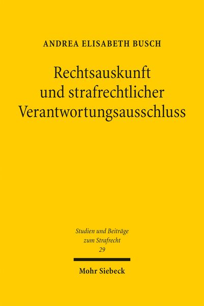 Produktbild: Rechtsauskunft und strafrechtlicher Verantwortungsausschluss