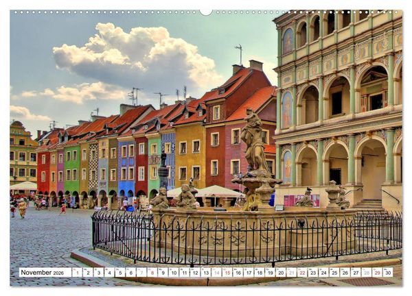 Produktbild: Posen Poznan - Bunte und strahlende Akzente (hochwertiger Premium Wandkalender 2026 DIN A2 quer), Kunstdruck in Hochglanz