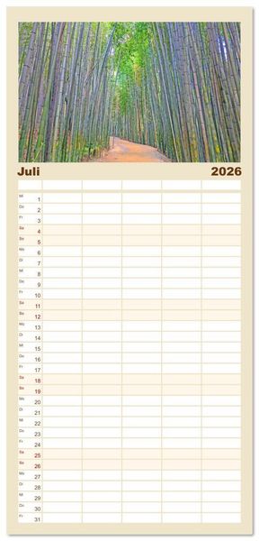 Produktbild: Familienplaner 2026 - Zauberhaftes S&uuml;dkorea Landschaften, St&auml;dte und Kultur mit 5 Spalten (Wandkalender, 21 x 45 cm) CALVENDO