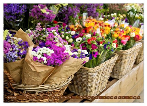 Produktbild: FLORISTIK - Im Reich der Blumen (Wandkalender 2026 DIN A4 quer), CALVENDO Monatskalender