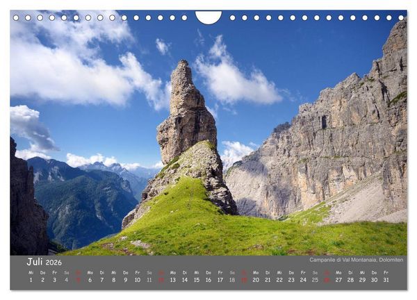 Produktbild: Traumhafte Bergwelt Kalender (Wandkalender 2026 DIN A4 quer), CALVENDO Monatskalender