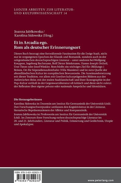 Produktbild: Et in Arcadia ego. Rom als deutscher Erinnerungsort