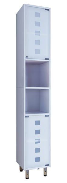 Holz Badmöbel Hochschrank Schrank Darola Glastür
