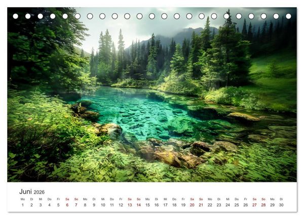 Produktbild: Die Seele Alaskas - Gew&auml;sser des Nordens (Tischkalender 2026 DIN A5 quer), CALVENDO Monatskalender