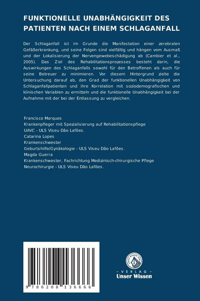 Produktbild: Funktionelle Unabh&auml;ngigkeit des Patienten Nach Einem Schlaganfall