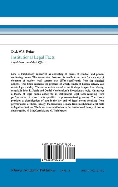 Produktbild: Institutional Legal Facts