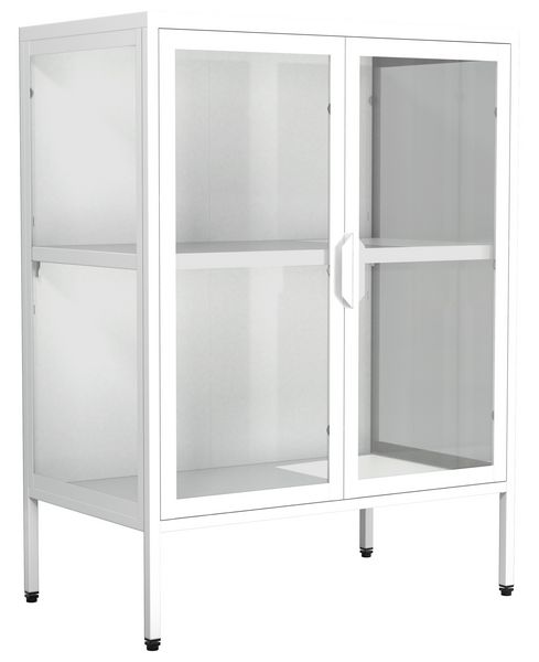 Produktbild: Stahl Glas Standvitrine Vitrine Schaukasten FlokaS
