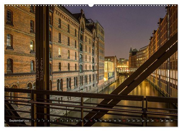 Produktbild: Die Speicherstadt (hochwertiger Premium Wandkalender 2026 DIN A2 quer), Kunstdruck in Hochglanz