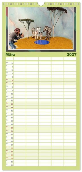Produktbild: Familienplaner 2027 - Fotograf auf Pirsch - ein Kinderkalender mit 5 Spalten (Wandkalender, 21 x 45 cm) CALVENDO