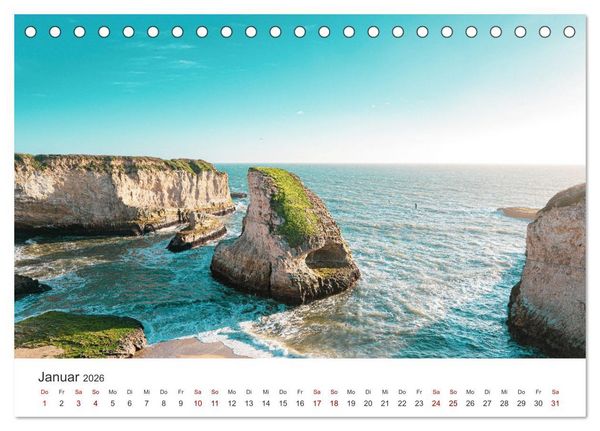 Produktbild: Kalifornien - The Golden State (Tischkalender 2026 DIN A5 quer), CALVENDO Monatskalender