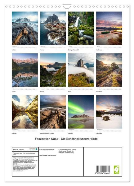 Produktbild: Faszination Natur - Die Sch&ouml;nheit unserer Erde (Wandkalender 2027 DIN A3 hoch), CALVENDO Monatskalender